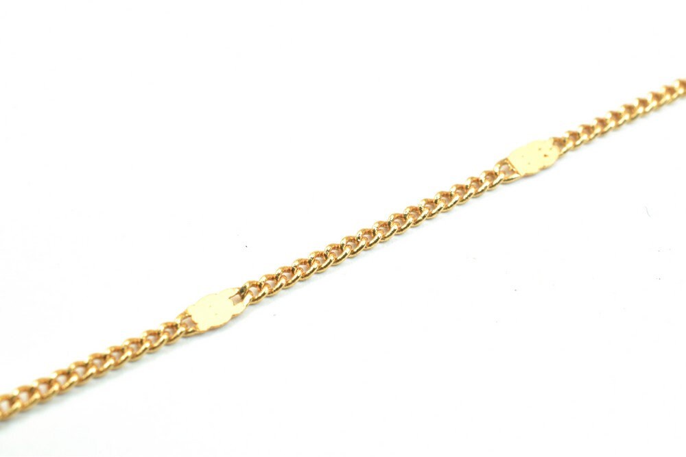 18K Pinky Gold Filled EP Cuban Link Chain/Scroll Chain Width 2mm Thickness 1mm Findings for Gold Filled Jewelry Making Sol...