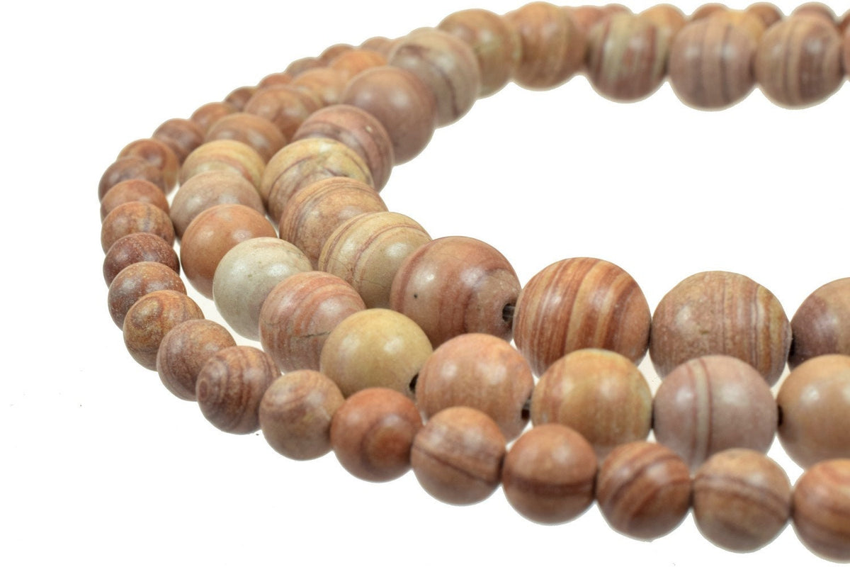 Dusty Brown Tiger Skin Beads Wooden Jasper Gemstone Round Beads 6mm/8mm/10mm Natural Stones Beads natural healing stone ch...