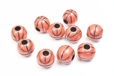 25 PCs Basketball Beads Plastic Acrylic Beads Round Beads Size 11mm With Big Hole Size 3mm For Jewelry Making jewelry maki...