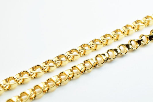 Gold Filled EP Chain 18KT Gold Filled Size 19" Inch Long 3mm Width 3mm Thickness For Jewelry Making Item #CG409 jewelry ma...
