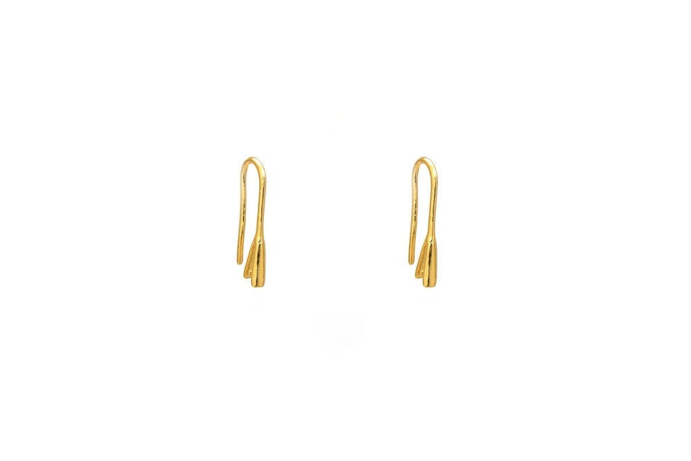 Earring Hook 18K as Gold Filled* Earring Findings With Bail Attached Size 21mm Long 2.5mm Width Thickness 1mm For Jewelry...