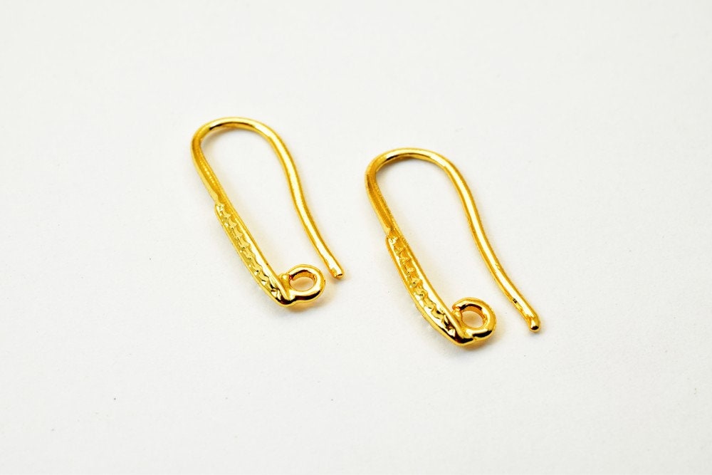 Earring Hook 18K as Gold Filled* Earring Findings With Jump Ring Size 19mm Long 3mm Width Thickness 1mm For Jewelry Making...