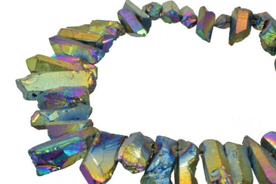 Metallic Matte Purple Goldy Quartz Gemstone Beads Mix Sizes Beads Natural healing stone chakra stones for Jewelry Making I...