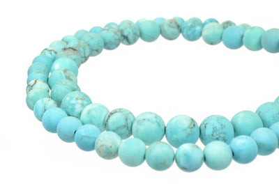 Turquoise Matte Gemstone Beads Size 6mm/8mm Round Beads For Jewelry Making jewelry making supplies - detail image 3