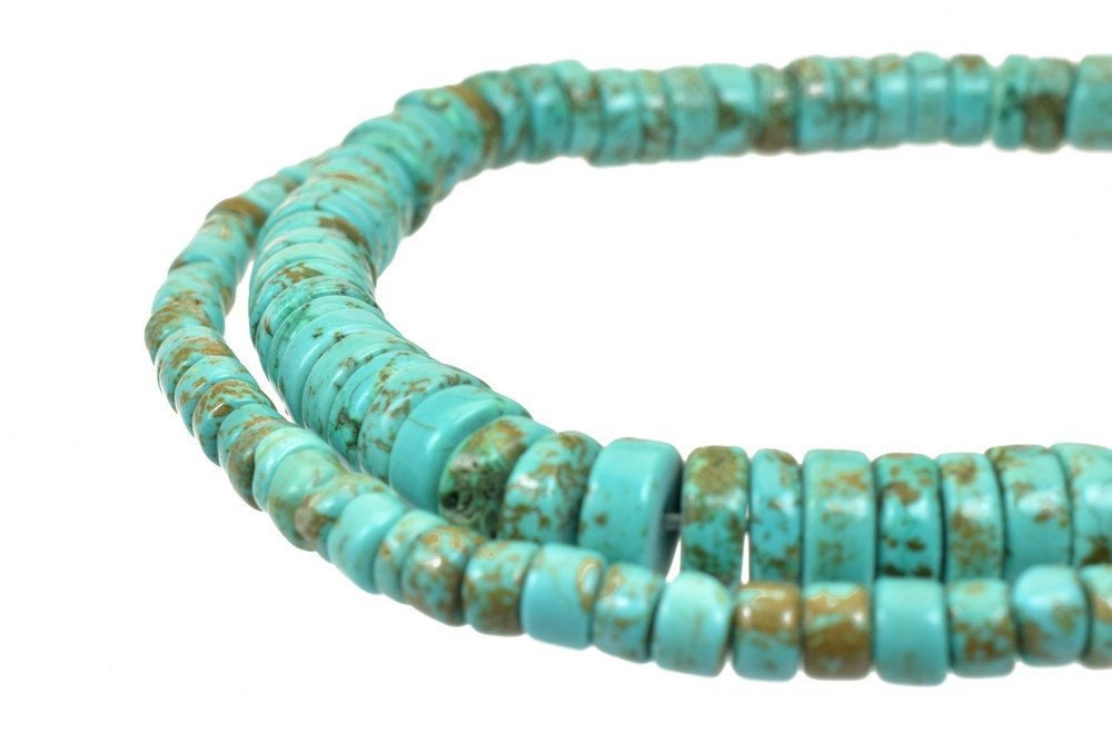 Turquoise Rondelle Gemstone Beads Size 4.5mm/7.5mm Beads For Jewelry Making jewelry making supplies