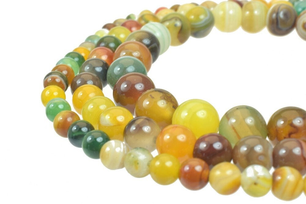 mix green brown madagascar agate gemstone round beads 6 mm 8 mm 10 mm natural stone beads healing stone chakra stones for...