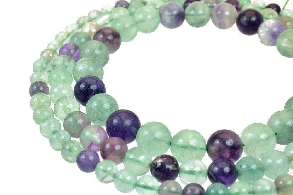 rainbow fluorite gemstone round stone beads 6 mm 8 mm 10 mm natural healing stone chakra stones for jewelry making 3358158...