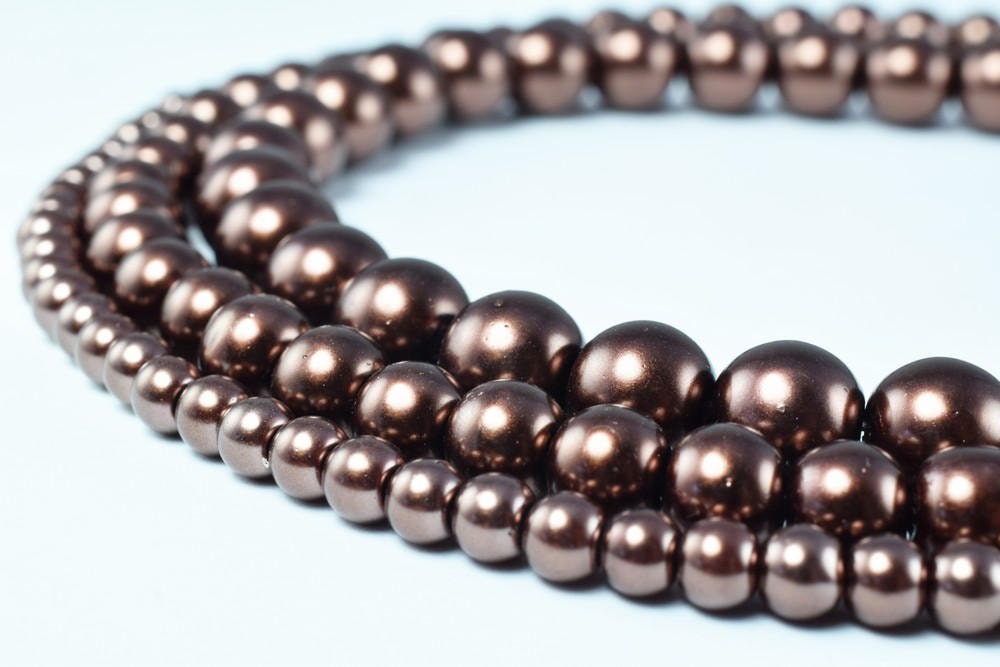 Glass Pearl Beads Round Size 4mm/6mm/8mm Shine Round Ball Beads for Jewelry Making Item#789222046354 jewelry making suppli...