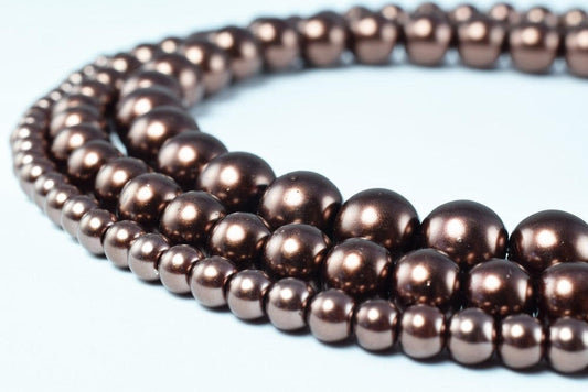 Glass Pearl Beads Round Size 4mm/6mm/8mm Shine Round Ball Beads for Jewelry Making Item#789222046354 jewelry making suppli...