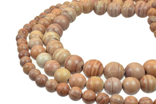 Dusty Brown Tiger Skin Beads Wooden Jasper Gemstone Round Beads 6mm/8mm/10mm Natural Stones Beads natural healing stone ch...