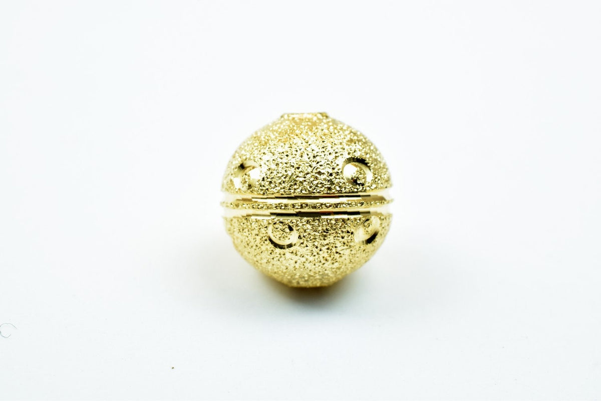 EP Stardust Beads Diamond Cut: 10mm Gold Filled Look - Electroplated Copper, Durable Finish, Jewelry Craft Supplies