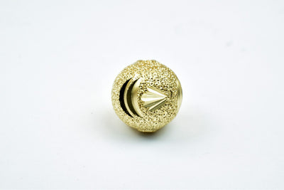 10mm 18K Gold Filled Look, EP Stardust With Diamond Cut Round Ball Beads For Jewelry Making jewelry making supplies - deta...