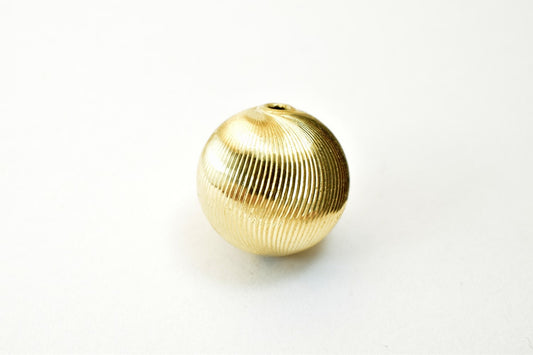 12mm 14K Gold Filled Alternative EP Diamond Cut Beads, Round Shape (Electroplated , Tarnish Resistant, Jewelry Crafting Supplies)