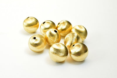 12mm 14K Gold Filled Look, EP Diamond Cut Round Bead For Jewelry Making GF3403A jewelry making supplies - detail image 8