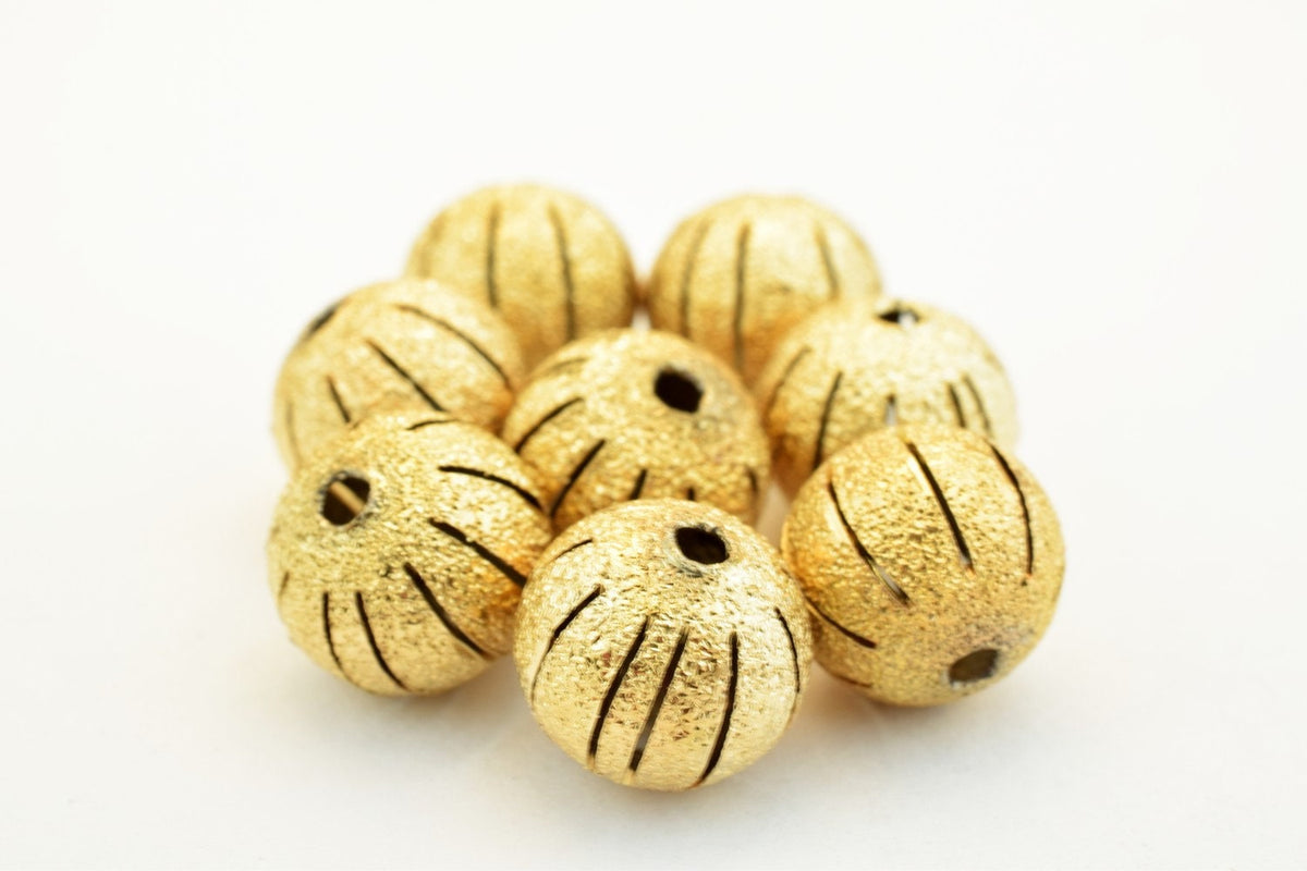 10mm 18K Gold Filled Stardust Beads With Diamond Cut Round Ball 10mm Bead GF3377 jewelry making supplies - detail image 4
