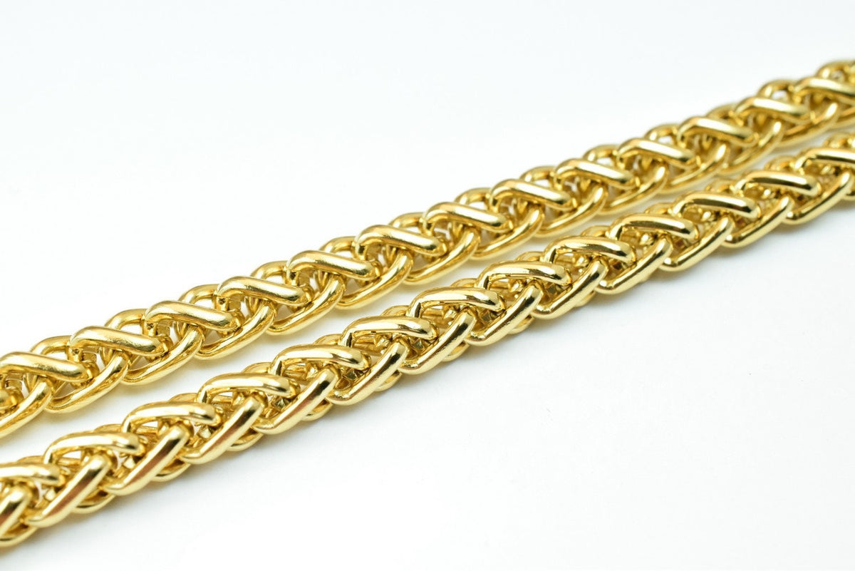 19 3/4 Inches 18K as Gold Filled* Chain Wheat Chain Width 5mm/Thickness 5mm/ Findings for Jewelry Making CG413 jewelry mak...