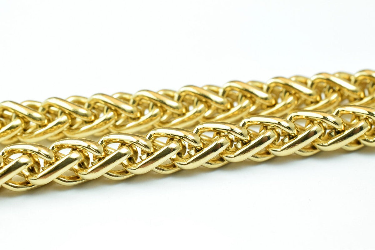 19 3/4 Inches 18K as Gold Filled* Chain Wheat Chain Width 5mm/Thickness 5mm/ Findings for Jewelry Making CG413 jewelry mak...
