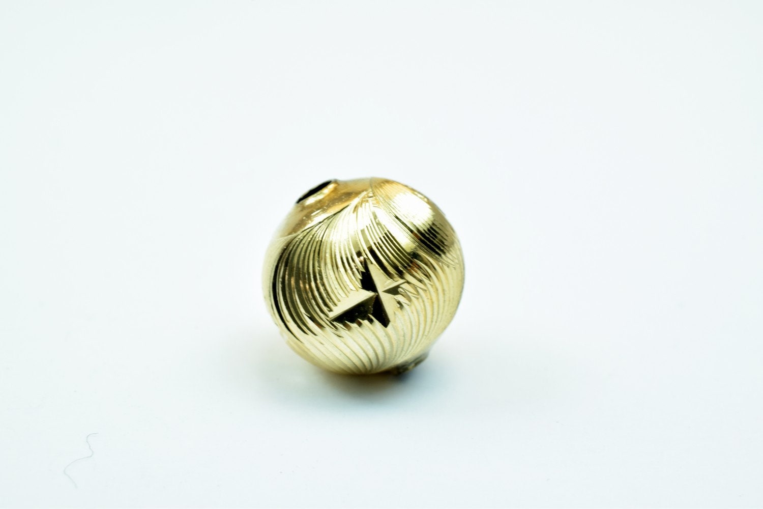 Gold Filled Alternative EP Stardust Diamond Cut Beads, Round Spacers 8mm-10mm (18K Gold Color, , Tarnish Resistant)