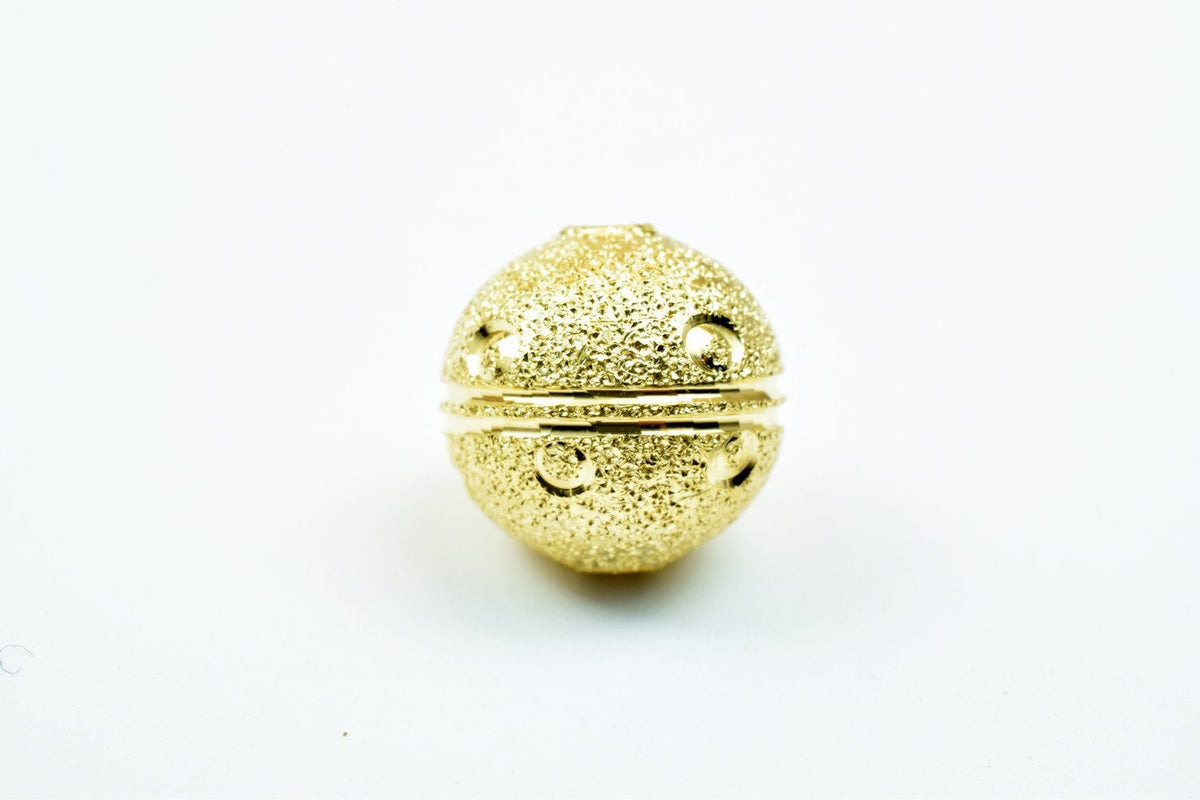 EP Stardust Beads Diamond Cut: 10mm Gold Filled Look - Electroplated Copper, Durable Finish, Jewelry Craft Supplies