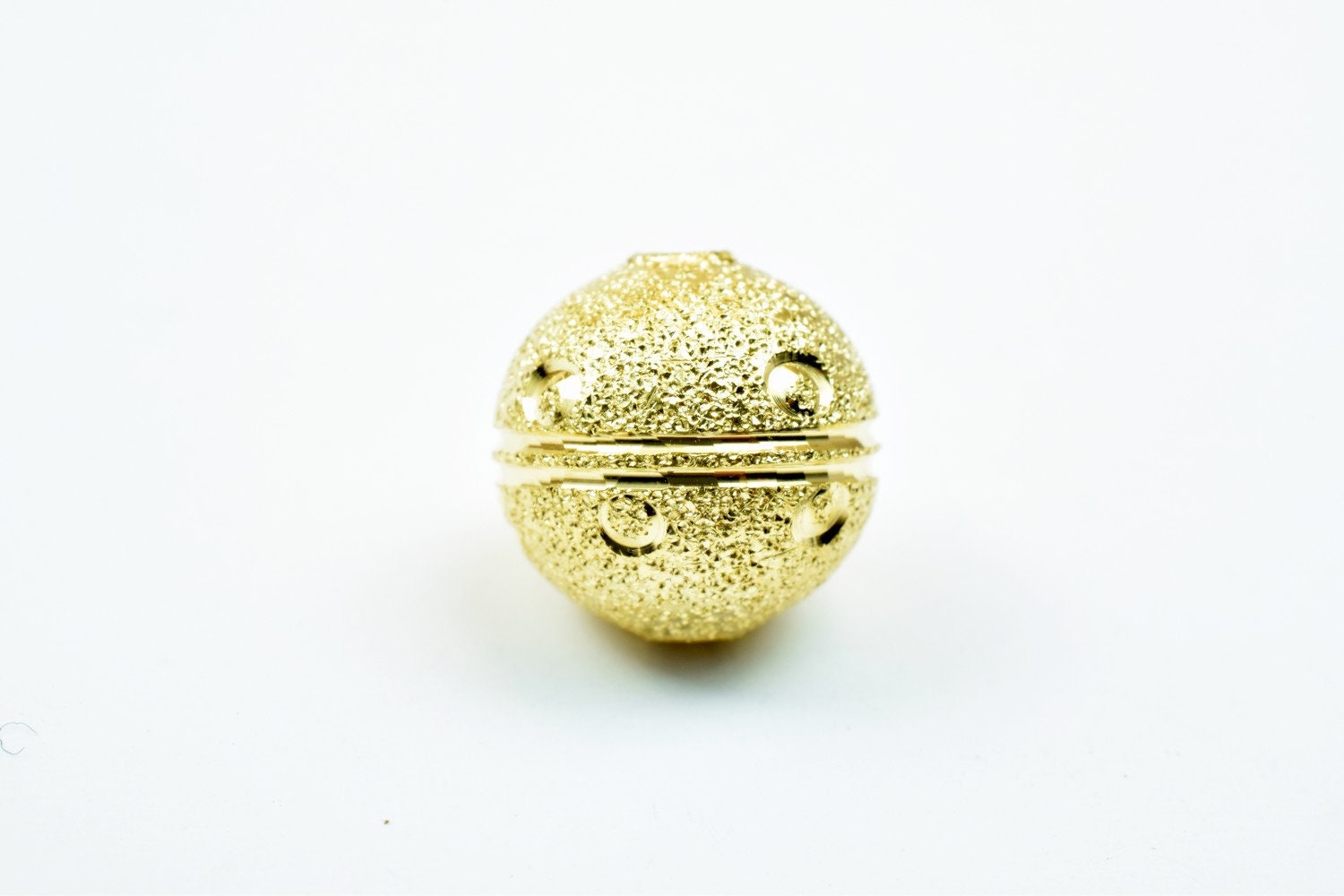 EP Stardust Beads Diamond Cut: 10mm Gold Filled Look - Electroplated Copper, Durable Finish, Jewelry Craft Supplies