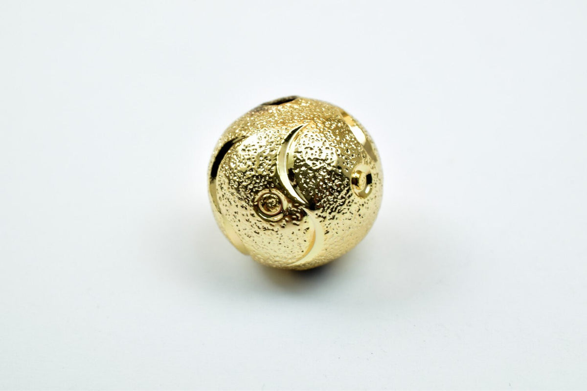18K Gold Filled Alternative Stardust Beads, Diamond Cut Detail (8mm & 10mm Sizes, Core, Tarnish Resistant Finish)