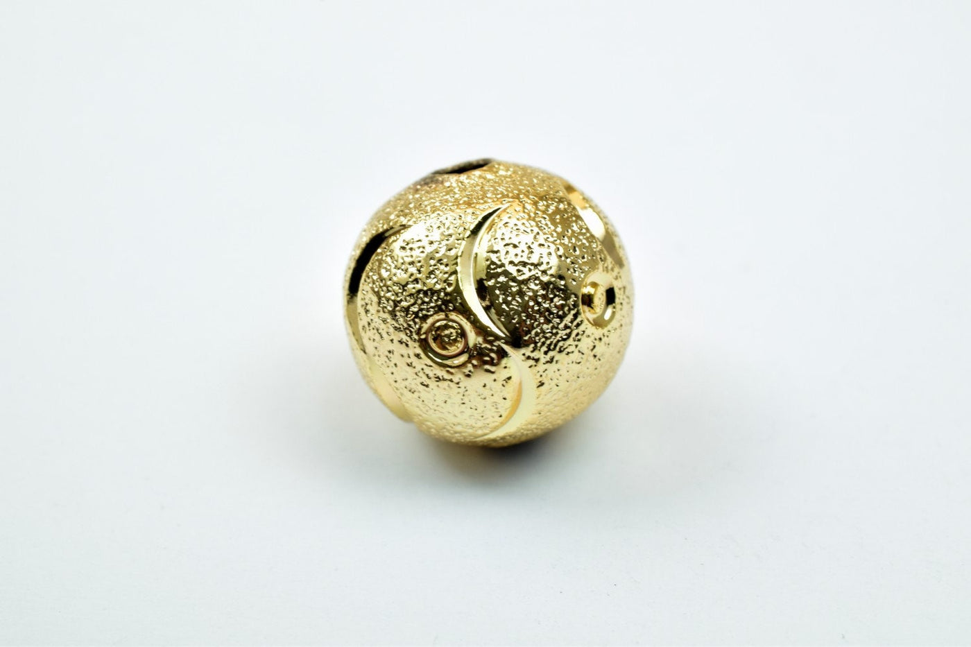 14K 10mm Gold Filled Look, EP Stardust With Diamond Cut Round Ball Beads  GF3365 jewelry making supplies - detail image 5