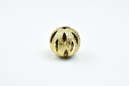 18K Gold Filled Alternative Stardust Bead - Diamond Cut Round Spacer - Tarnish Resistant, , Jewelry Craft Supply