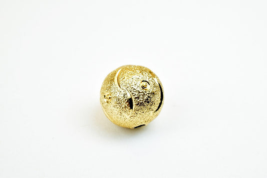 18K 12mm Gold Filled Alternative Beads, EP Stardust Diamond Cut Round (Tarnish Resistant, Base , Jewelry Making)
