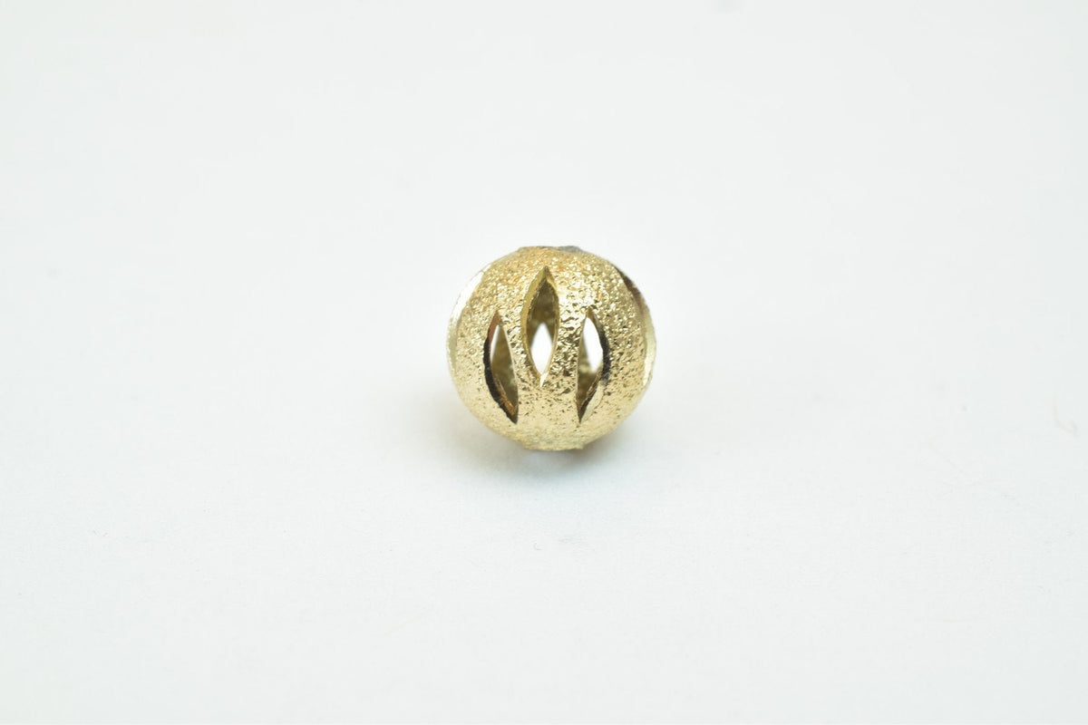 8mm 18K Gold Filled Alternative EP Beads, Stardust Diamond Cut (Electroplated , Tarnish Resistant, Round Spacer Beads)