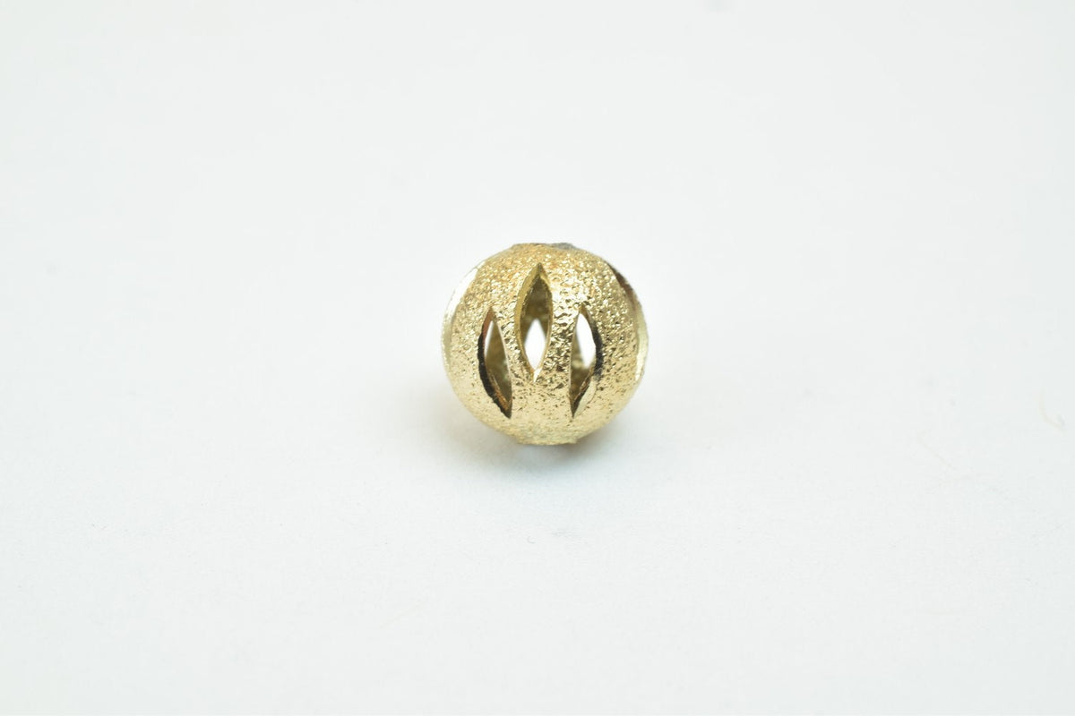 8mm 18K Gold Filled Alternative EP Beads, Stardust Diamond Cut (Electroplated , Tarnish Resistant, Round Spacer Beads)