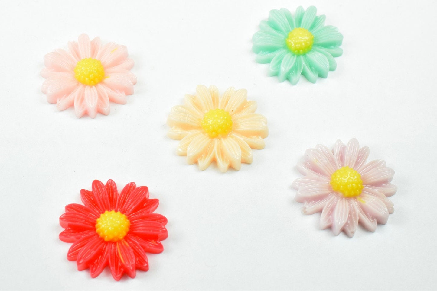 20mm Flower Cabochon Flatback Flowers Daisy Decoration Decoden Flower Baby Shower Birthday Wedding Party Invitation For Je...