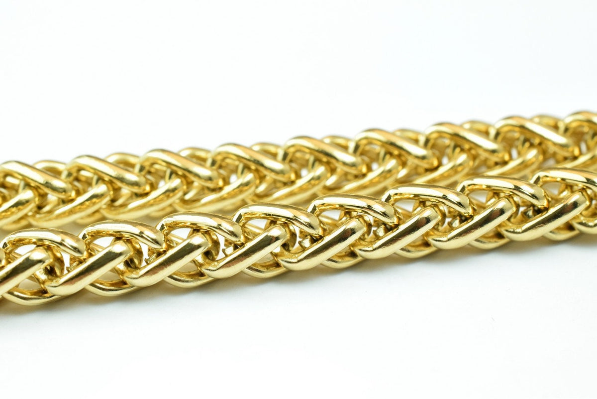 19 3/4 Inches 18K as Gold Filled* Chain Wheat Chain Width 5mm/Thickness 5mm/ Findings for Jewelry Making CG413 jewelry mak...