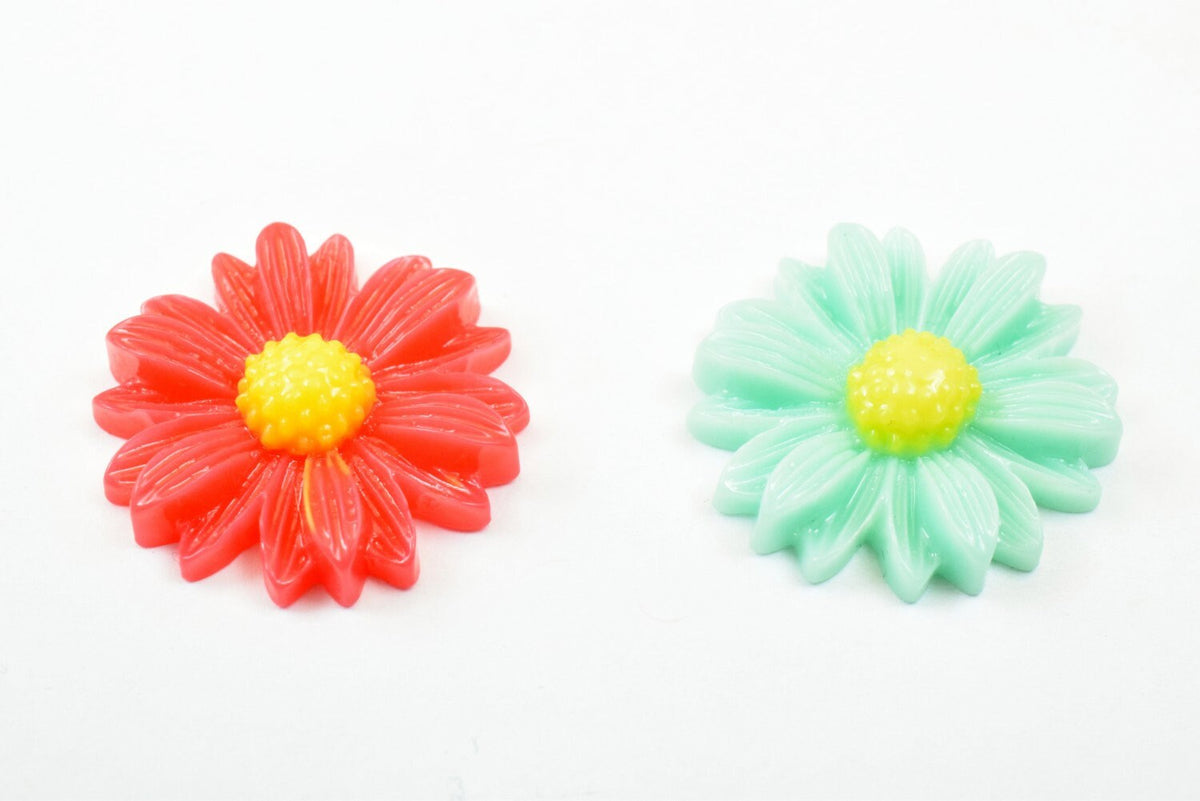 20mm Flower Cabochon Flatback Flowers Daisy Decoration Decoden Flower Baby Shower Birthday Wedding Party Invitation For Je...