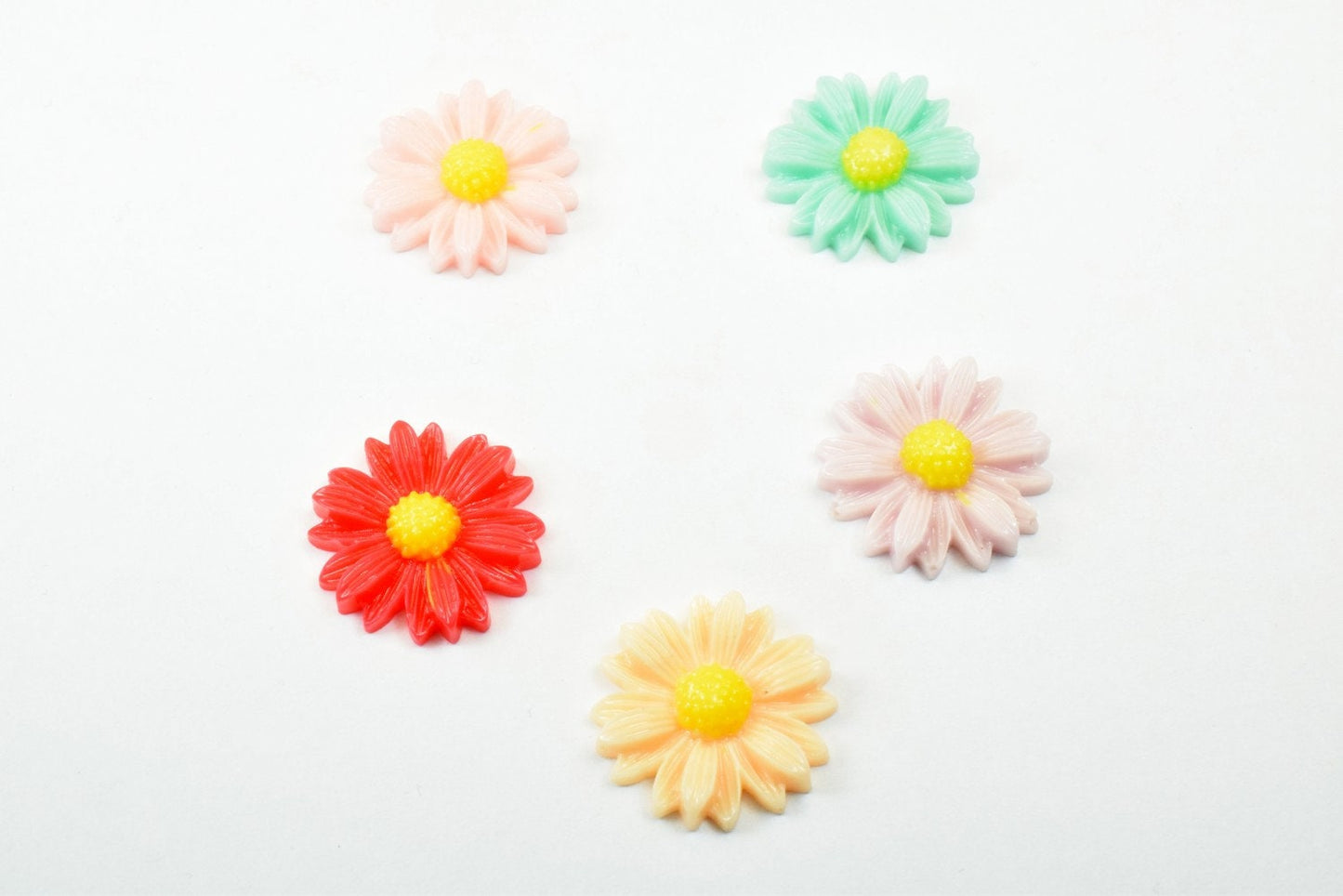20mm Flower Cabochon Flatback Flowers Daisy Decoration Decoden Flower Baby Shower Birthday Wedding Party Invitation For Je...
