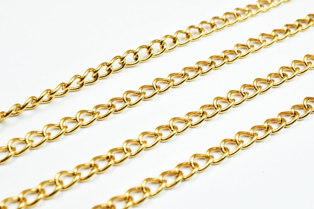 3mm 18K as Gold Filled* Chain GFC065 Sold by Foot jewelry making supplies - detail image 4