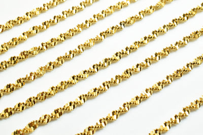 2.1mm Gold Plated Twisted Snake Chain 18K GFC027 Sold by Foot jewelry making supplies - detail image 3