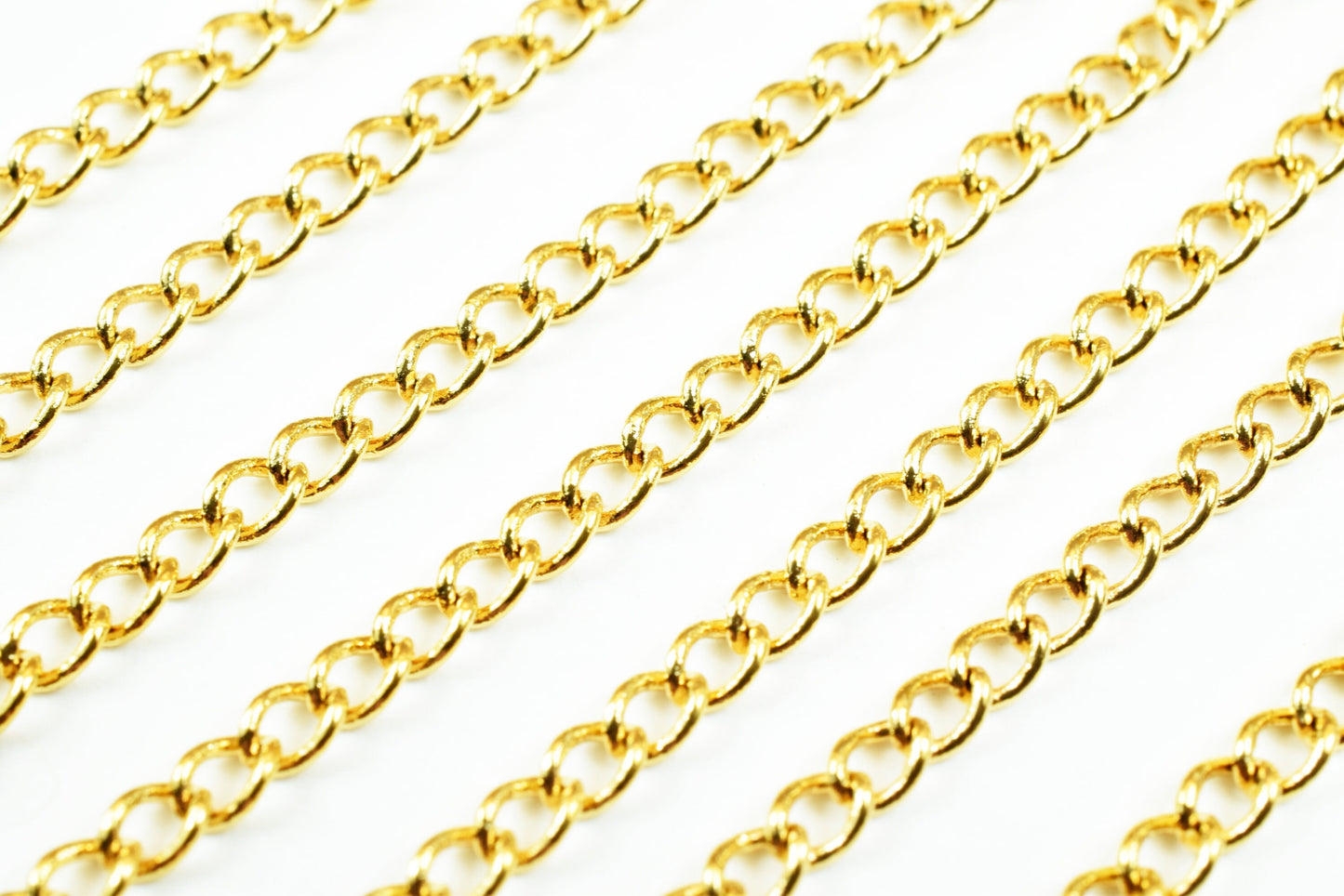 18K Gold Plated* tarnish resistant Cable Chain, Link Chain GFC068 Sold by Foot For Jewelry Making jewelry making supplies...
