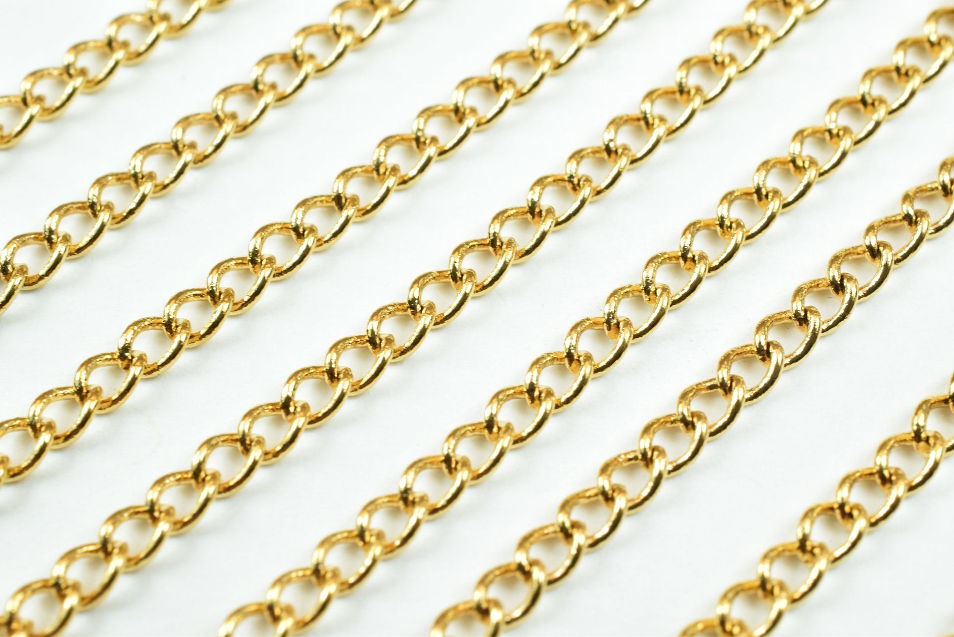 18K Gold Plated* tarnish resistant Cable Chain, Link Chain GFC068 Sold by Foot For Jewelry Making jewelry making supplies...