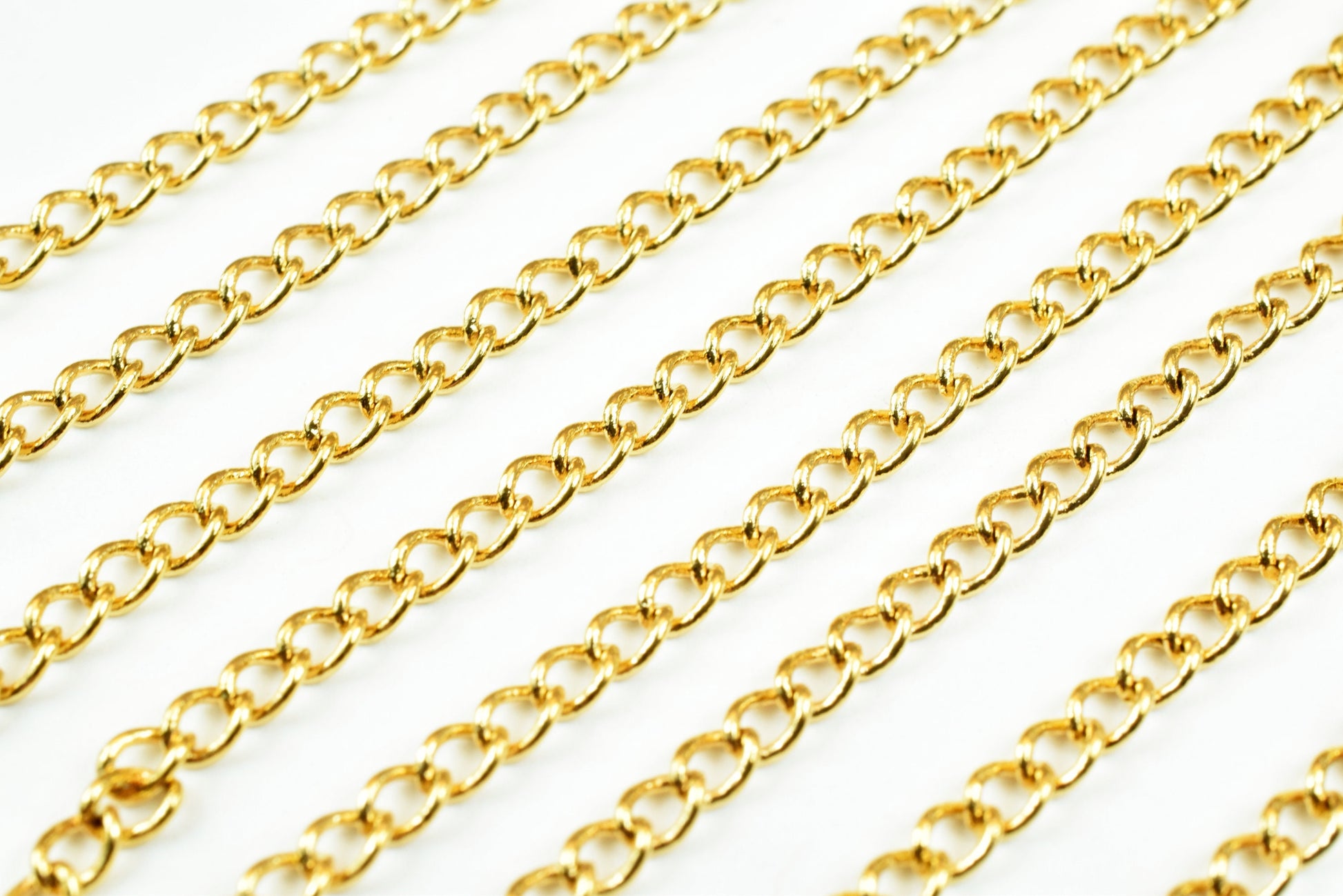 18K Gold Plated* tarnish resistant Cable Chain, Link Chain GFC068 Sold by Foot For Jewelry Making jewelry making supplies...