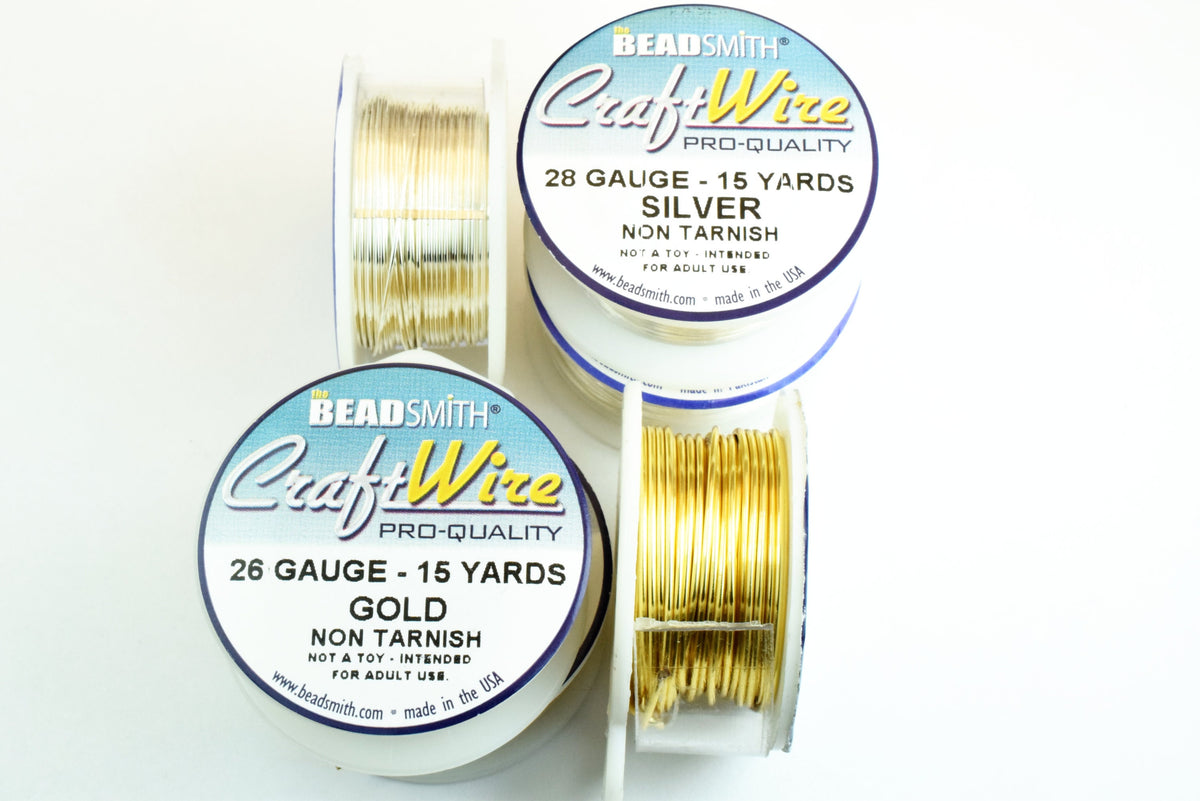 Wire Wrapping Tarnish Resistant , 1 Roll Gold/Silver Beadsmith Copper Wire Craft Wires (18, 20, 22, 24, 26, 28 Gauges) jew...
