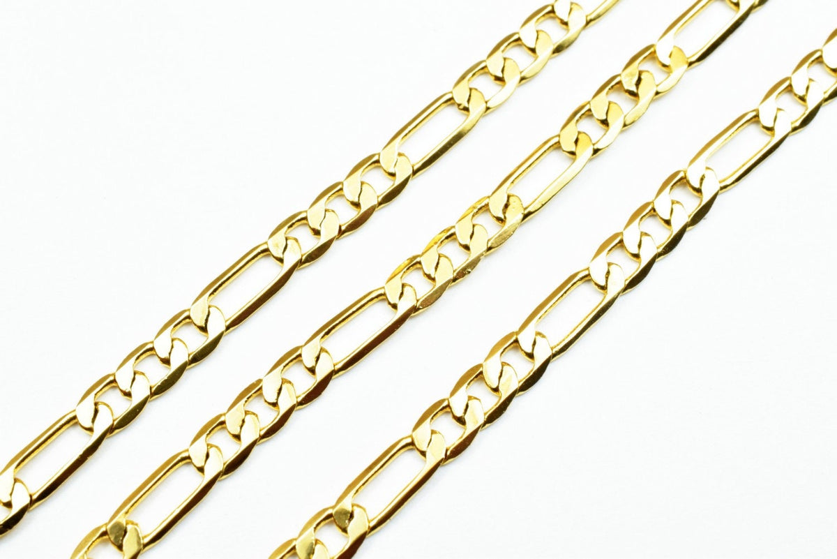 3.9mm 18K as Gold Filled* Figaro Chain, 17 3/4" Long, Thickness0.5mm, as Gold Filled* Finding Chain For Jewelry Making Ite...