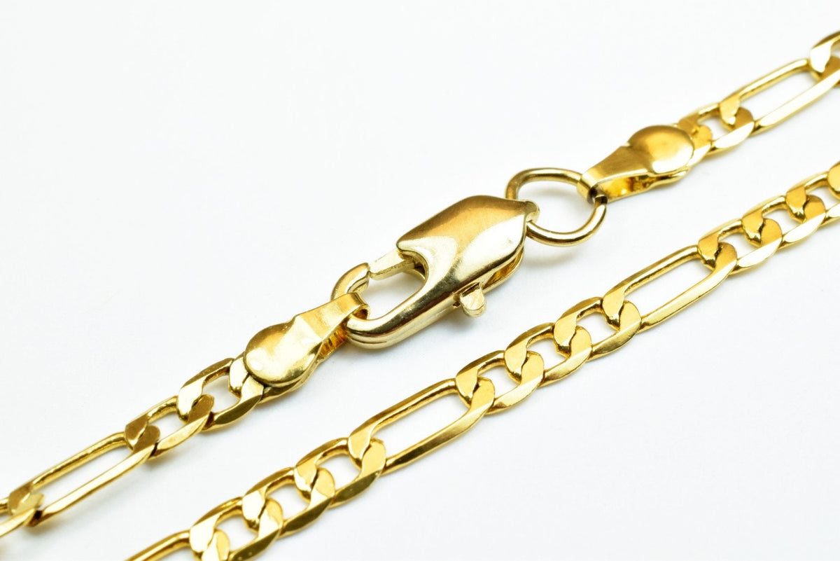 3.9mm 18K as Gold Filled* Figaro Chain, 17 3/4" Long, Thickness0.5mm, as Gold Filled* Finding Chain For Jewelry Making Ite...