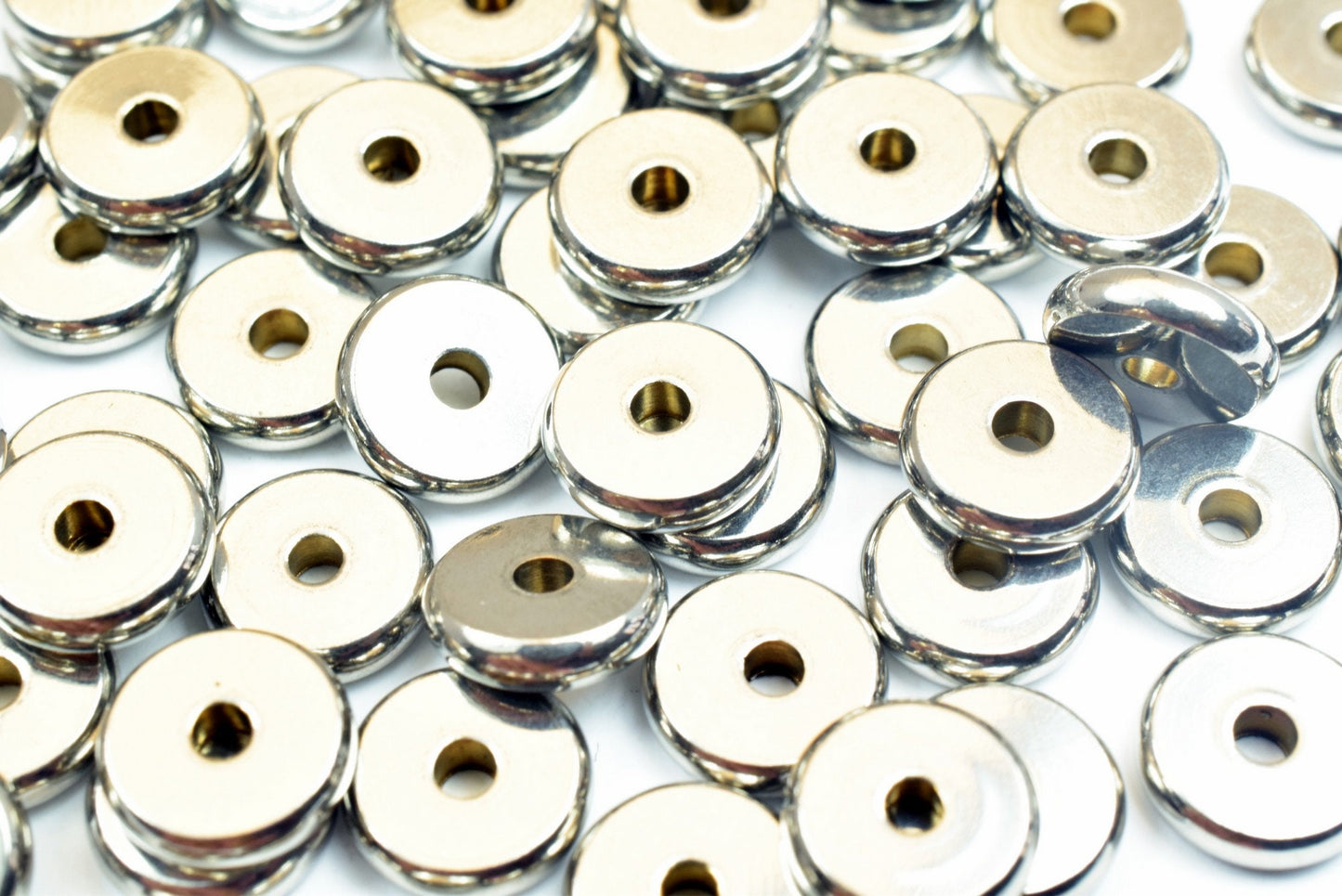 Bulk Stainless Steel Rondelle Plain Spacer Beads Size 6mm, 8mm, 10mm Jewelry Finding Supply For Jewelry Making jewelry mak...