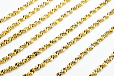 2.1mm Gold Plated Twisted Snake Chain 18K GFC027 Sold by Foot jewelry making supplies - detail image 5