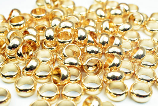 Gold Filled Look, EP 18K Roundel Spacer Plain Beads Findings jewelry making supplies