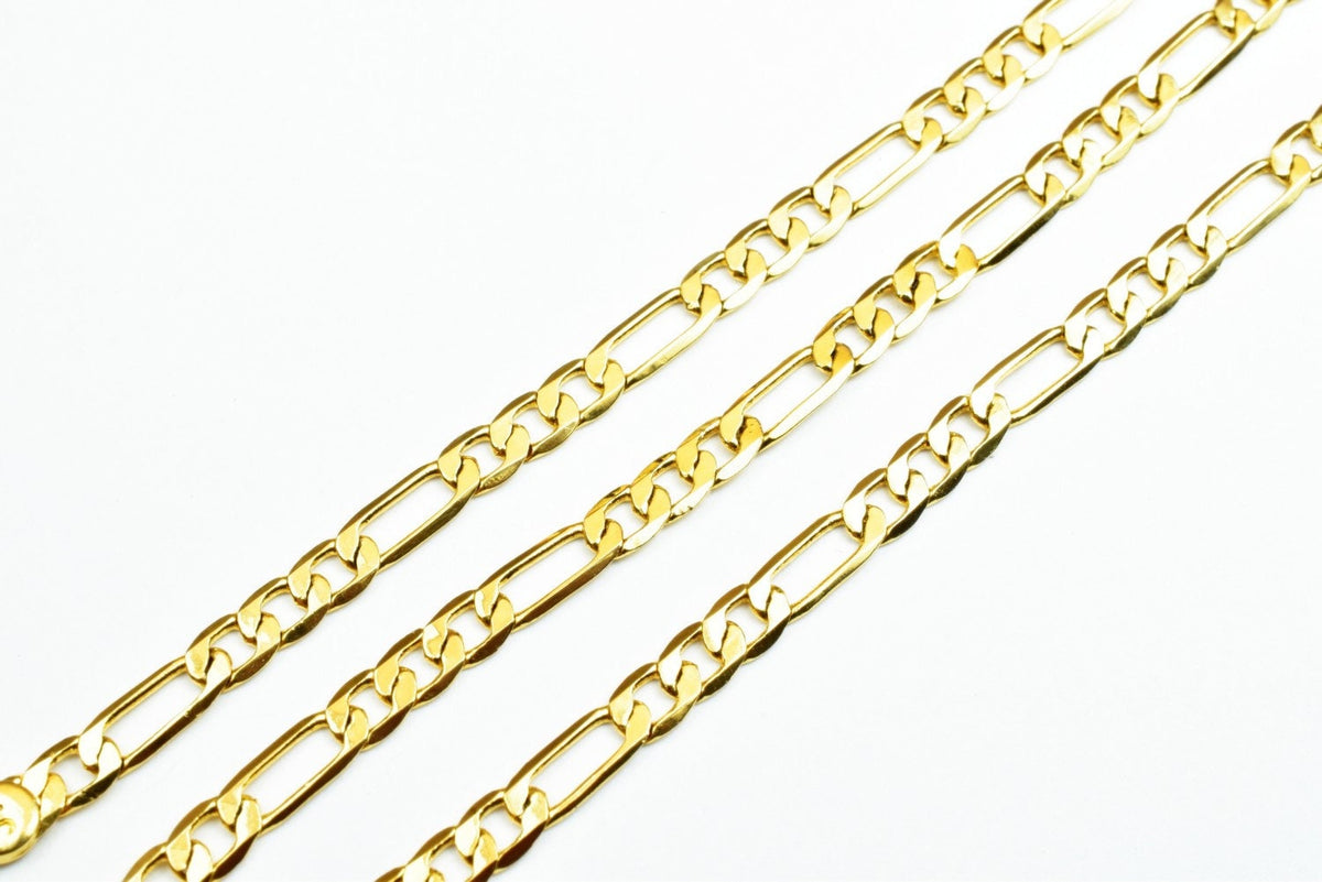 3.9mm 18K as Gold Filled* Figaro Chain, 17 3/4" Long, Thickness0.5mm, as Gold Filled* Finding Chain For Jewelry Making Ite...