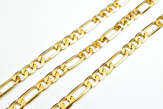3.9mm 18K as Gold Filled* Figaro Chain, 17 3/4" Long, Thickness0.5mm, as Gold Filled* Finding Chain For Jewelry Making Ite...