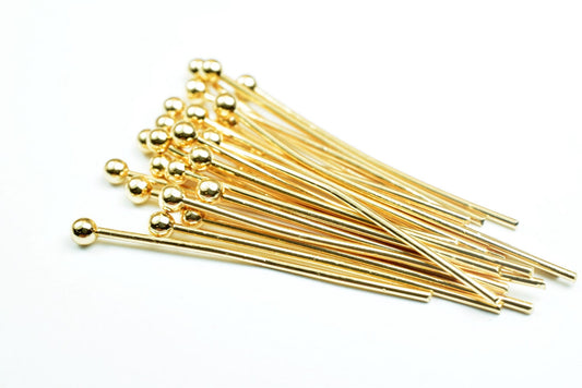1" Inch Round Head Pin Gold Filled EP 14k 25mm thickness 1mm GF6003 jewelry making supplies