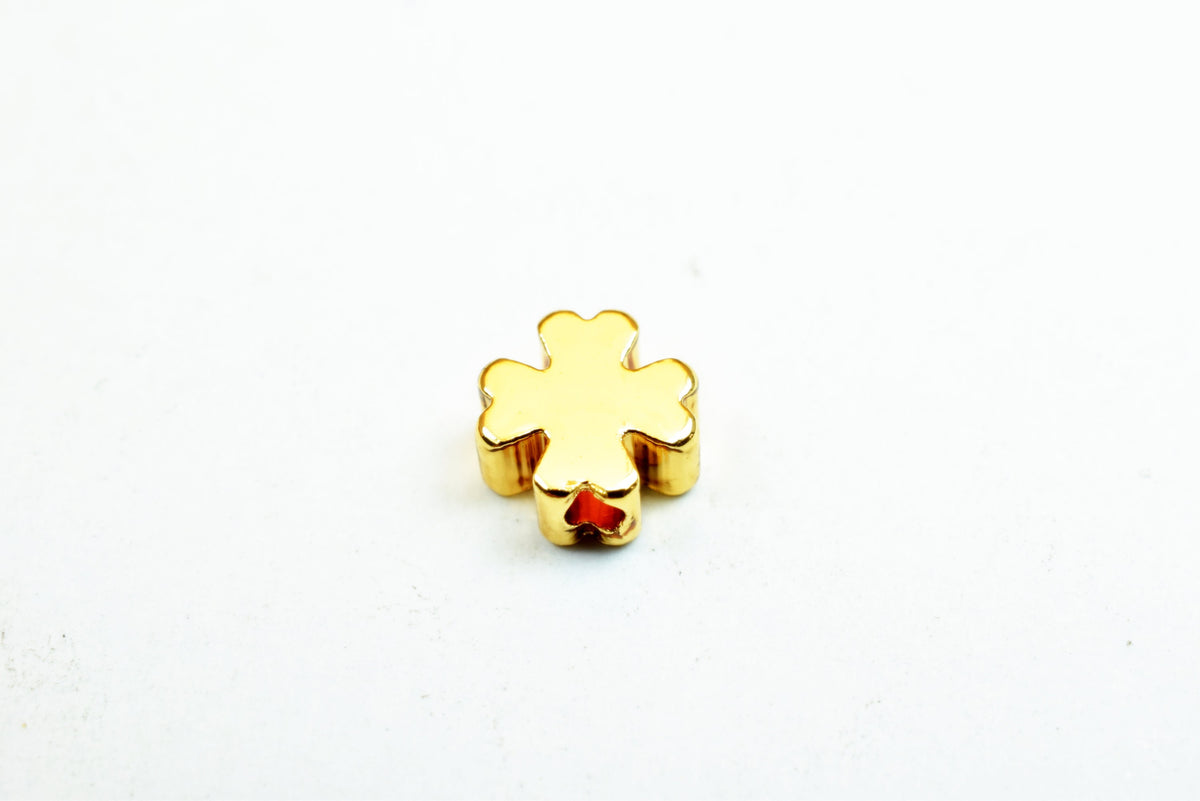18K Gold Filled Flower Beads Size 5mm, Solid Spacer Beads, 50 PCs Teeny Tiny Findings For Jewelry Making GF07 jewelry maki...