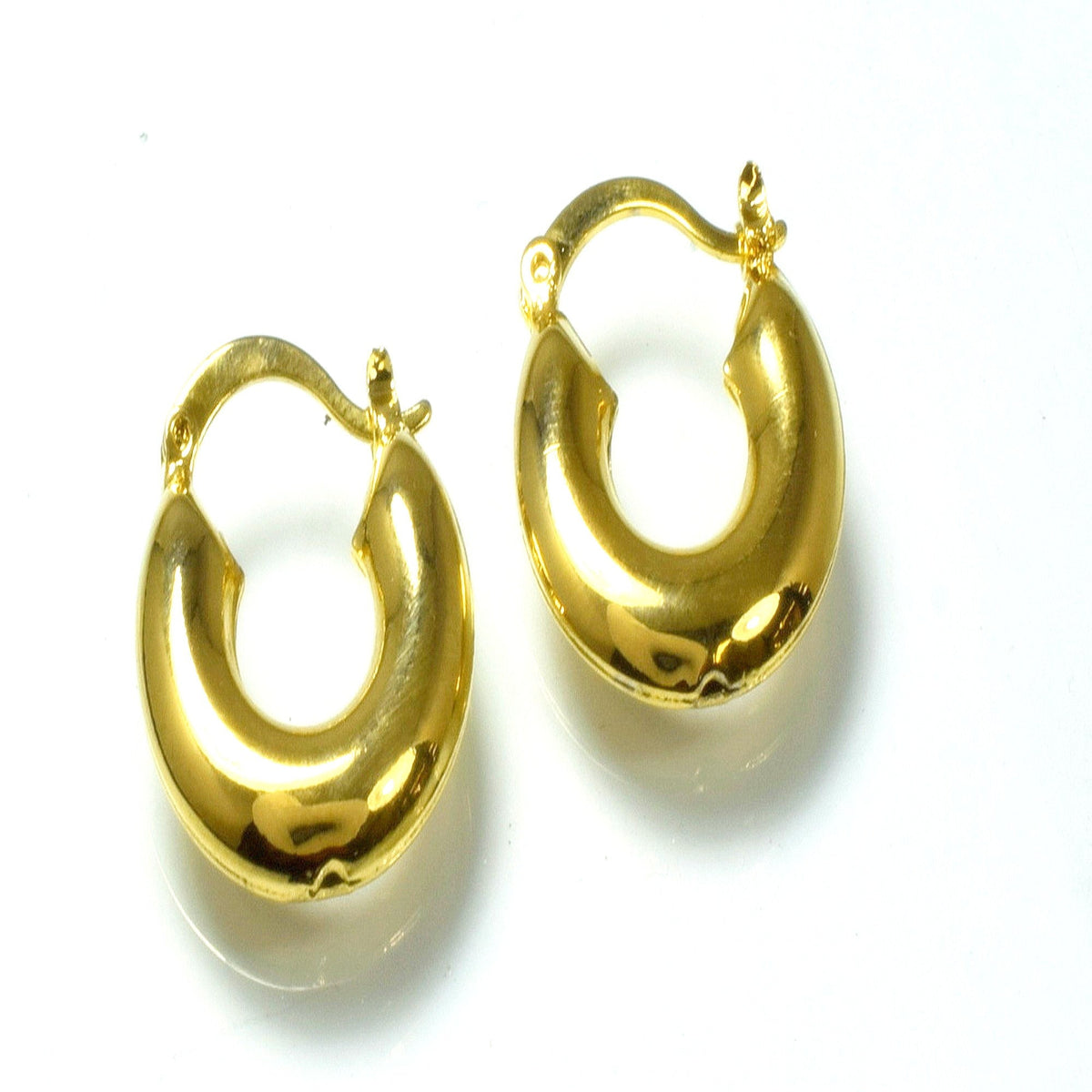 Plain Bamboo Hoop Earring as Gold Filled* 18Kt , Jewelry Making 20mm Round , 4mm thickness Hugging Earring jewelry making...